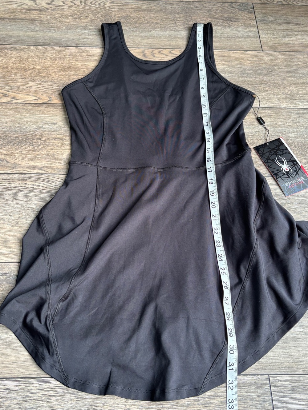 NWT Spyder Activewear Workout Athletic Dress With Shorts Black Sz Medium - Picture 6 of 11